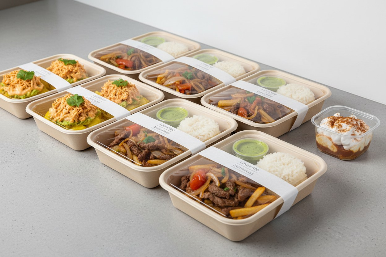 Cajas gourmet individuales de comida criolla listas para repartir
